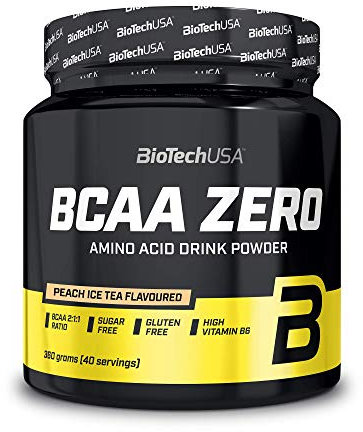 BioTechUSA BCAA Zero - Essentielles Aminosäurepulver | 6g BCAA mit Instant L-Leucin | Vegan | Zuckerfrei, Laktosefrei, Glutenfrei, 360 g, Pfirsich-Eistee