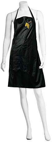 Comair 3040189 Färbeschürze Gold Design mit Stickerei, schwarz