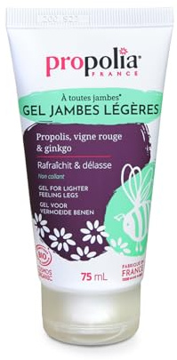 PROPOLIA - Gel Jambes Légères Bio - Propolis, Ginkgo & Vigne Rouge - 75ml