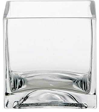 12cm Floralcraft Cube Vases, Heavy Modern Contemporary Flower Vase