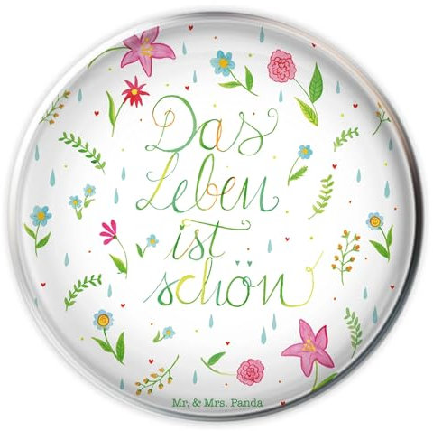 Mr. & Mrs. Panda Waschbecken Stöpsel Blumen Leben - Geschenk, Blumen Deko, Das Leben ist schön, Ablaufgarnitur, fröhlich sein, Abflussstöpsel,