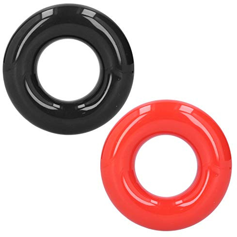 Schwingender Gewichtsring f¨¹r Krafttraining und Kraftausbau - Runder Gummi Gewichtsring Schwarz Rot - Fitnesszubeh?r und Power Training Accessoire f¨¹r effektives Bodybuilding und Muskeltraining