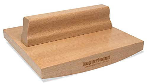 Wiegestempel 16 x 16 cm mit eigenem Text und Logo selbst gestalten - Personalisierbarer Abroll-Stempel für große Motive - optional mit Stempelkissen