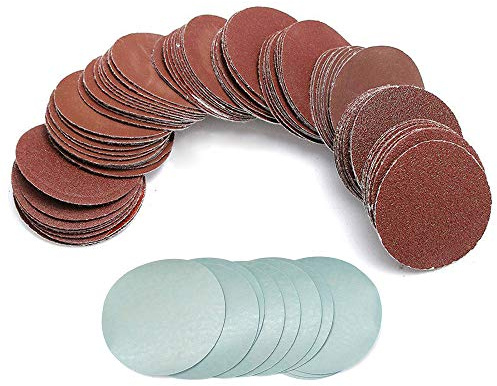 Saipor 100 Stück/Set 75mm Schleifpapier 80-3000 Körnung Schleifscheiben | Schleifblätter Klett Schleifscheibe, 80/100/180/240/600/800/1000/1200/2000/3000 Körnung