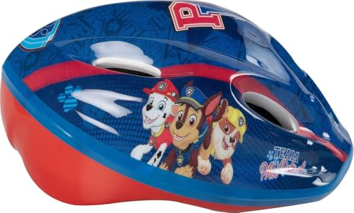 TataWay - Kinder Fahrradhelm | Paw Patrol Design | Verstellbarer Umfang 52-56 cm | Clipverschluss | Kunststoff, Blau, 52-56 cm