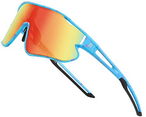 DUCO Kids Youth Baseball Sunglasses for Boys Girls Age 8-16 Polarized UV400 Protection Sports Cycling Glasses DK268