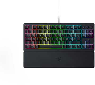 Razer Ornata V3 Tenkeyless – Tastiera da gaming compatta a basso profilo (Switch Mecha-Membrana, Tasti con rivestimento UV, Tasti multimediali dedicati) QWERTY Tastiera Italiana | Nero