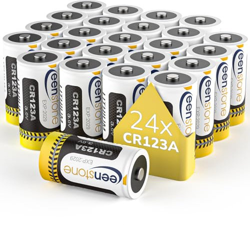 Keenstone CR123A 3V Lithium, Keenstone 1600 mAh CR17345 3V Lithium Einweg-Batterien 24 Stück für Taschenlampe, Kamera, intelligentes Instrument, Mikrofon etc. 【Nicht für Arlo】