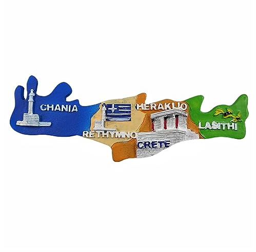 Kreta Griechenland Kreative Karte Kühlschrank Magnet Reise Souvenir 3D Kühlschrank Dekoration Magnet Aufkleber Handwerk Sammlung