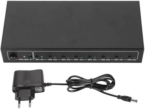 FT18 SPDIF Splitter 1x8, Digitaler Optischer Audio Splitter, Unterstützt SPDIF/TosLink Signal 1 in 8 Out, Unterstützt LPCM2.0/DTS/AC3. (EU-Stecker)