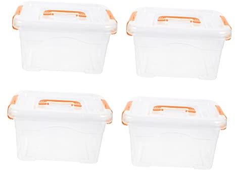 IMIKEYA 4stücke Aufbewahrungsbox Mit Griffdesign Für Kleinigkeiten Sortierung Und Lagerung Im Haushalt Kosmetik-organizer Für Ankleideräume Gästetoiletten Schlafzimmer Und Bäder Praktisch