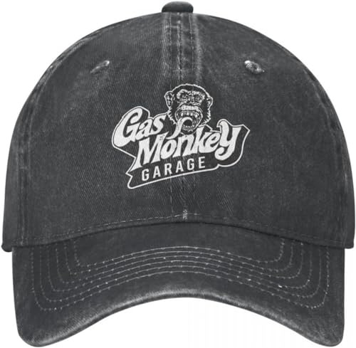 Baseballkappe Snapback Sonnenhut Baseballkappe Unisex Outdoor Freizeit Monkey Gas Garage Worn Vintage-Baseballkappe Denim-Sonnenkappe Unisex-Stil Outdoor-Aktivitäten Kappen Geburtstagsgeschenk