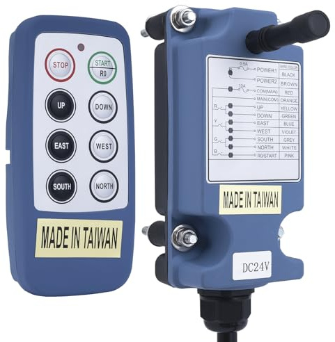 Mini Drahtlose Kran Fernbedienung Funk Steuerung 6 Kanal Tasten 12V 24V für Brückenkran Industrielle Elektrisch Hebezeug Winde Kippanhänger Sender und Empfänger Saga L8 | Überkopfkransteuerung, 12 V, 24 V, industrieller elektrischer Kettenzug, Hebewinde, Radio, Taschenformat