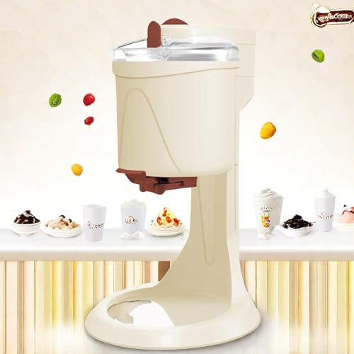 Lakenbroade Softeismaschine, 1000 ml halbautomatische Haushalts-Eismaschine, Eismaschine für Fruchtdesserts und Joghurttüten,220V