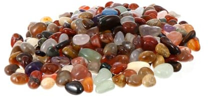 WOONEKY Galets De Rivière Naturels 10-15 Mm Pour Jardin Et Aquarium, Pierres Roulées Décoratives, Galets Polies 500 G, Gravier Naturel Pour Aménagement Extérieur Et Intérieur
