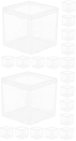 Garneck 2 Sätze Pralinenschachtel Transparentes Gehäuse Durchsichtige Bonbonschachteln Bastelaufbewahrung Schachteln Zum Verpacken Von Süßigkeiten Mini-süßigkeiten-fall Acryl 10 Stück * 2