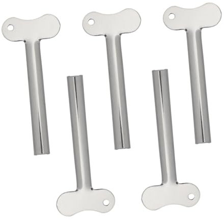 minkissy 5 Stk manueller Tubenquetscher toothpaste squeezer zahnpastaquetscher Zahnpastatubenwringer Spender für Tubenquetscher Quetscher aus Metall Halbrunder Extruder Silver
