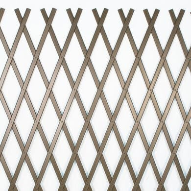 OOGarden - Treillis extensible en PVC marron de 2 x 1 m