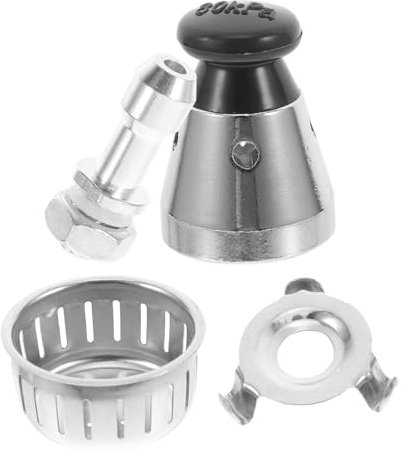 HOUDERCO Aluminum Alloy Pressure Cooker Parts Set Pressure Relief Valve Exhaust Rod Float Valve Clip Universal Replacement 4pcs Kitchen Accessory Kit