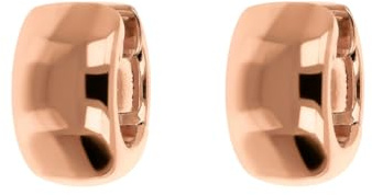 BRONZALLURE Orecchini Donna placcati Oro Rosa 18k – Orecchini a Cerchio Lucidi Anallergici – Diametro 1.5cm – Gioielli Made in Italy – Idea Regalo Compleanni, Anniversari, Festa Donna, Festa Mamma