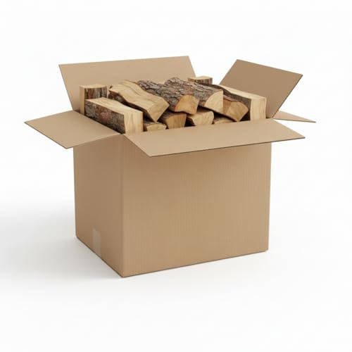 Legna da Ardere di Faggio Secca in Tronchetti da 25/33 cm – Pronta all’Uso, per Stufe, Caminetti e Barbecue – 1 Cartone da 12,5 kg (25 cm)