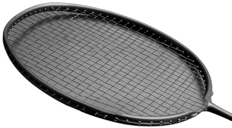 Federball Set Professionelles Training Max 32-34LBS Carbonfaser-Badmintonschläger mit Saitenschläger(Black 210g)