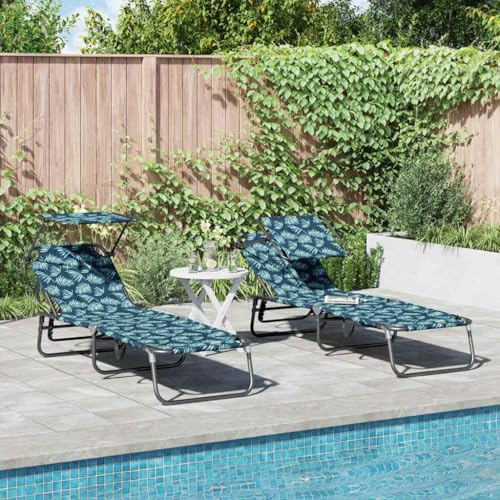 Frdhee Campingliege Schaukelsessel Schwebeliege,Klappbare Sonnenliege 2 Person 2 pcs Grün 56 x 190 x 81cm Stoff,Für Strand,Garten,Terrasse,Leicht Und Einfach Zu Transportieren