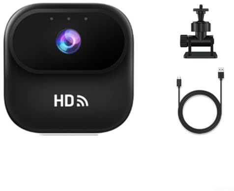 Telecamera HD WiFi Action Cycling, indossabile compatta per animali domestici, per vlogging, moto, ciclismo, viaggi, pesca, passeggiate con animali domestici (nero)