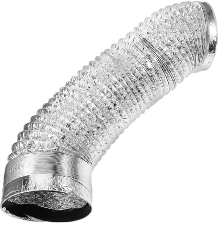 LALADEFIEE Manguera Flexible de Ventilación para Campana Extractora, Conducto de Chimenea de Aluminio Doble Capa 150 MM Diámetro, 2 M Longitud, Tubo para Salida de Humos en Cocina