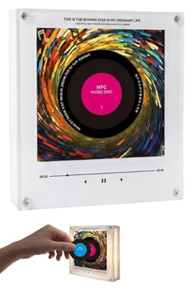 Magneto de nevera magnético, altavoz de inducción NFC, paquete de 9, etiquetas de sonido programables inteligentes con luces RGB, para decoración de escritorio de oficina y gadgets tecnológicos
