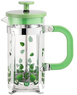 Neavita Tea Plunger - Tisaniera a Stantuffo Menta, 350ml