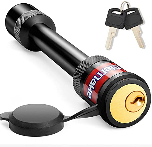 Elemake - Verrouillage d'attelage pour remorque - Passage d'attelage de remorque robuste de 5/8 - Résistant aux intempéries - Antivol - Verrouillage avec mécanisme de verrouillage à noyau en laiton