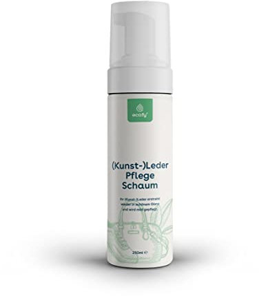 Leder Pflegeschaum für Echtleder, Kunstleder, Synthetik imprägniert, frischt auf und pflegt für Schuhe, Taschen, Ledersitze, Couch, Sofa (250ml)