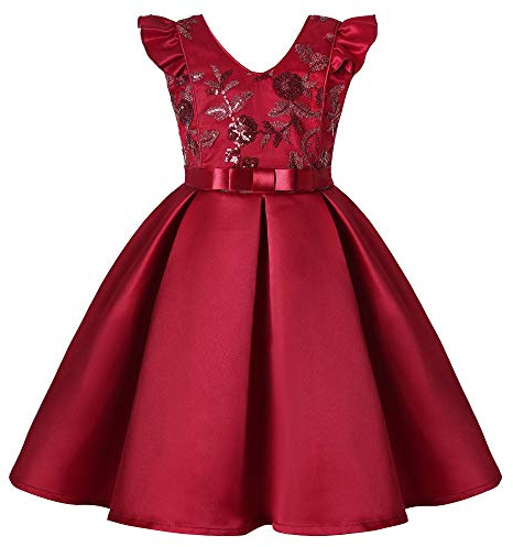 Vestido de dama de honor para niña, boda, princesa, fiesta, moño, lazo, baile de cumpleaños, disfraz para niños, zapatos festivos, niñas, vestidos de graduación, adolescentes, b, Height 140-150 cm