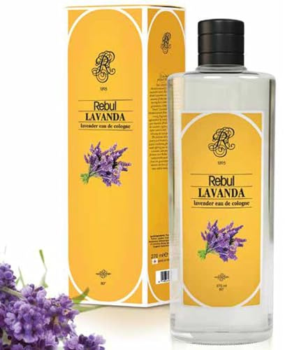 Rebul Lavanda Eau de Cologne | Kölnisch Wasser für Herren Glasflasche 250ml After Shave, Cologne, Rasierwasser für Herren und Damen