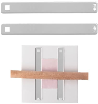 Polymer Clay Thickness Ruler, 2 Pcs Acrylic Clay Roller Guides Clay Thickness Guides Rolling Pin Guide Sticks Clay Depth Guide Pottery Tools for Clay DIY Crafts Jewelry Making Baking (Clear 4mm)