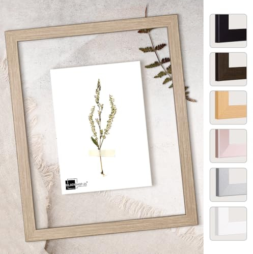 Bildershop-24 Doppelglas - Doppelverglasung Rahmen Doppelglasrahmen Bilderrahmen London Sonoma Eiche (Dekor) mit Acrylglas 30x30 cm wählbare Größen