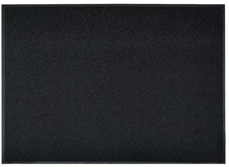 Floordirekt Welcome dörrmatta – smutssamlande matta, dörrmatta med tryck – dörrmatta, dörrmatta, dörrmatta inuti, vinyl spaghettimatta (svart, 90 x 120 cm)