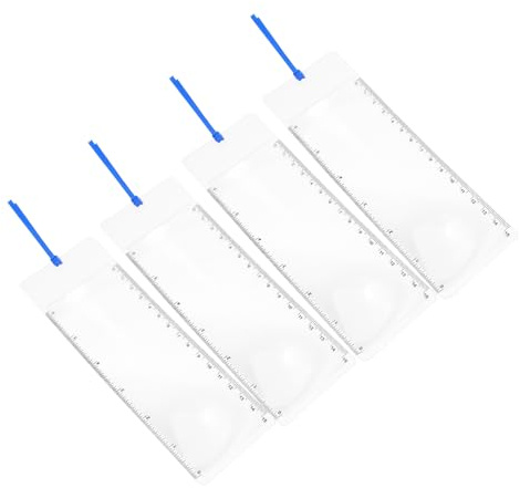 OSALADI 4piezas Lupa De Lectura Con Regla Lentes De Aumento De Fresnel Lupa Portátil y Clara Para y Leer Casa o