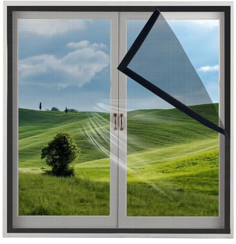 Antimoscas Mosquitera 100x190cm Negro Pantalla Mosquitera Universal Mosquitera mosquitera ventana Mosquitera Cortina de Malla