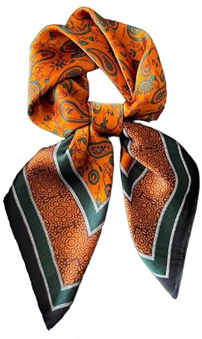 GIMIRO Damen Quadratisches Tuch Polyester-Seidenlook 70 x 70 cm