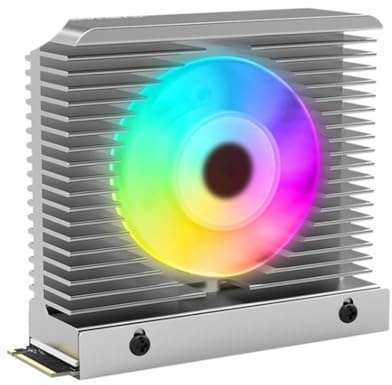 Suoumwa ARGB M.2 2280 SSD HEIDEMINK Aluminum -LEGOY M.2 SSD HEIDELKOMPOLER mit 4Pin PWM -Lüfter mit Thermalpolster -Kühler Kühlkörper B B