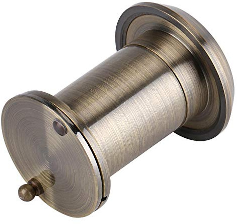 GOTOTOP Judas de porte HD 22 mm 220 ° grand angle avec couvercle de protection solide, verre optique en cuivre, accessoires de porte antivol (bronze)