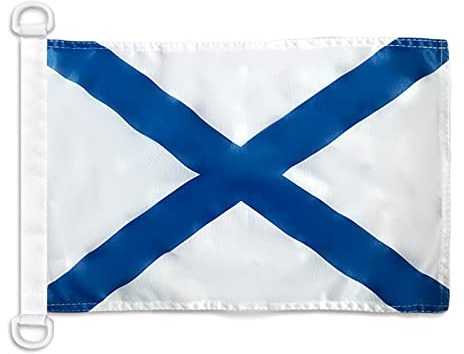 AZ FLAG Bandera Náutica Armada naval de Rusia 45x30 cm Anillas Plástico | Uso exterior y náutico Enseña náutica rusa resistente a la intemperie con costuras dobles y bordes reforzados