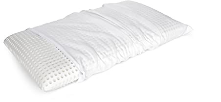 Dmora Talamo Italia - Cuscino per letto, 100% Made in Italy, Guanciale sfoderabile a saponetta in Memory Foam forato, Anallergico e Traspirante, 70x39x h10 cm