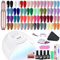 JODSONE 36 pièces ensemble de vernis à ongles gel lumière UV perceuse à ongles ensemble débutant surface brillante facile à appliquer texture mate kit de manucure tout-en-un…