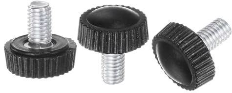 QUARKZMAN 30 Stück Rändelschraube M5 x 10mm Flügelschrauben mit Gewinde, Rundkopf Klemmschrauben Befestigungsschraube Klemmknöpfe Drehknopf für Möbel Modellbau Maschinen Geräte, Schwarz