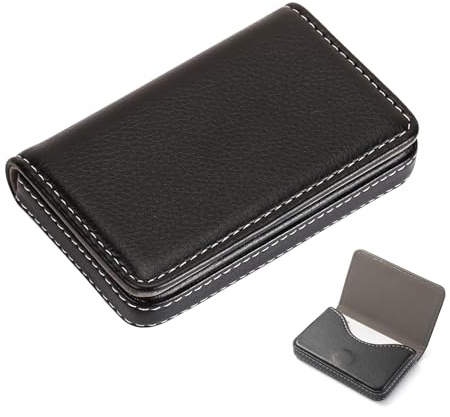 RTRTGS Visitenkartenetui, PU-Leder Premium Visitenkartenhalter, mit Magnetverschluss, zur Schonenden ​Aufbewahrung Ihrer Karte, Visitenkarten Etui für Damen und Herren