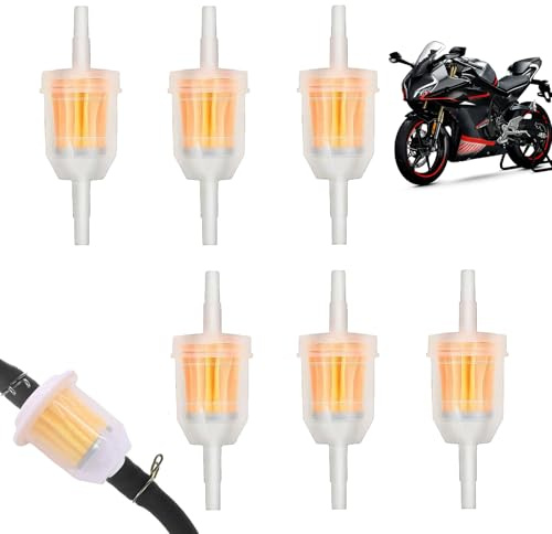 6 Stücke Benzinfilter,Kraftstofffilter,Benzinfilter Rasenmäher,Benzinfilter 6mm,Kraftstofffilter Diesel,Geeignet für Motorräder, Roller, Mopeds Usw