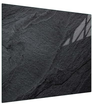 SFArt Herdabdeckung Glas 1 Teilig 60x52 – Gehärtetes Glas Schneidebrett & Ceranfeld Abdeckplatte – Hygienisch & Rutschfest – Schutz für Induktion, Ceran Obsidian
